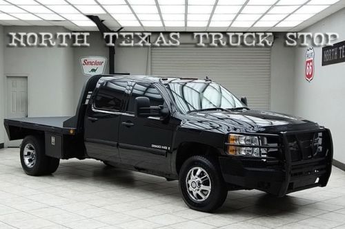 2009 chevy 3500hd diesel 4x4 dually flat bed hauler lt1 leather crew cab texas