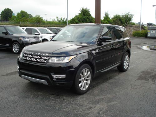 2014 range rover sport hse v6 supercharged santorini black ebony/lunar interior