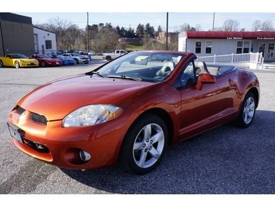 Convertible automatic black leather orange inspected clean power windows locks