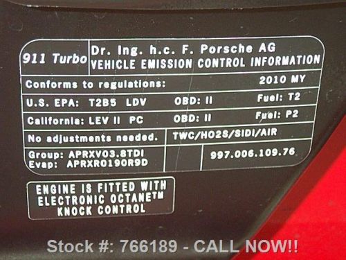 2010 PORSCHE 911 CARRERA TURBO AWD PDK SUNROOF NAV 6K! TEXAS DIRECT AUTO, US $93,480.00, image 21