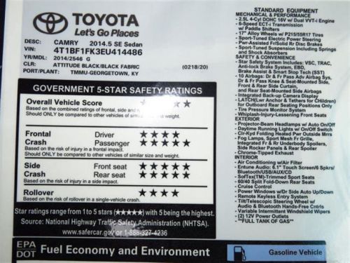 2014 Toyota Camry SE, US $32,447.00, image 2