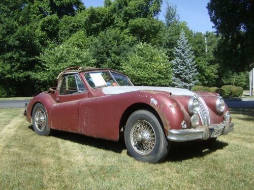 Restoration project - 1956 jaguar xk140mc drop head coupe - barn find