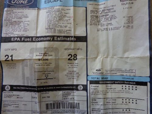 2010 Ford Escape XLS Sport Utility 4-Door 2.5L, image 22