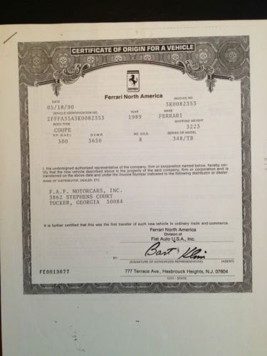 One Owner Estate Car All Books & Records Rare Hard/Fixed Top Ferrari 348TB Red, US $59,995.00, image 3