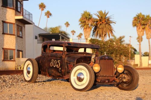 1929 ford model a 5 window coupe bonneville salt flat racer hot rod