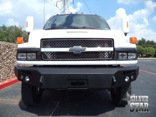 08 cc4500 4wd kodiak crewcab custom flat bed toyhauler loaded ats duramax 43kmls