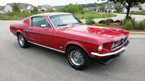 1968 mustang gt fastback, orig matching 390 eng, 4-spd trans