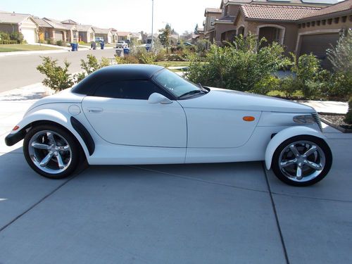 Custom 2001 plymouth prowler artic white roadster  convertible hardtop