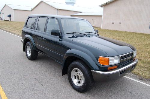 1994 toyota land cruiser 190k no reserve clean carfax 7 pass 4wd crusher! fjz80