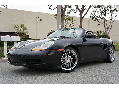 1997 porsche boxster convertible black 2.5l 5 spd cd 18" chrome whls