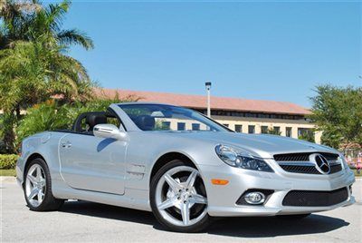 2009 mercedes sl550r - amg wheel pkg - premium 1 pkg-wood pkg- serviced- fla car