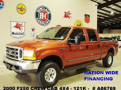 2000 f250 crew cab xlt 4x4,v8,auto,rear dvd,cloth,16in whls,121k,we finance!!