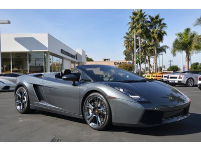 2008 lamborghini gallardo spyder. grigio lynx over red. 7,171 miles. e-gear.