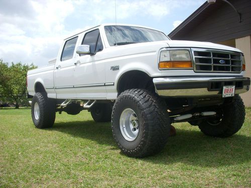 1996 ford xlt crew cab powerstroke diesel 4x4 shortbed 5speed lifted dana 60
