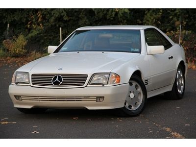1995 mercedes sl320, white, loaded, leather, hard top, mp3, no reserve!!!!!!!!!!