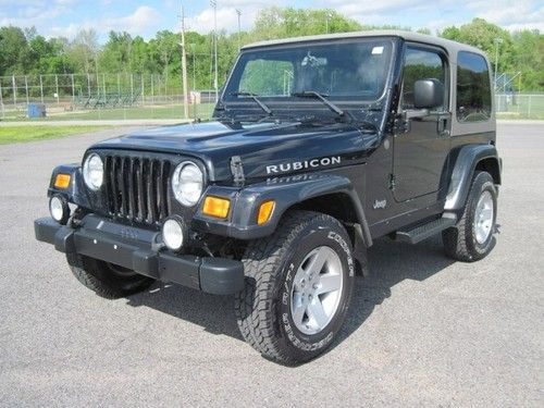 04 jeep wrangler rubicon 4x4 4wd 5 speed 2dr 2 door hardtop hard top black