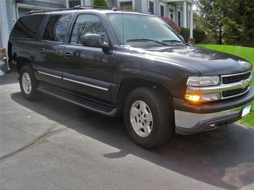 Chevrolet 2004 k1500 suburban black dvd 3rd row leather car truck suv