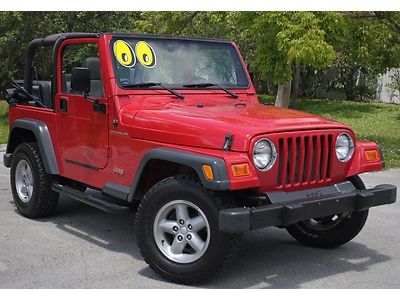 2000 wrangler se 4x4, 2.5l 4cyl, a/c, 5 speed, bikini &amp; soft top, no reserve.