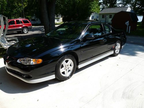 2001 chevrolet monte carlo ss coupe black &amp; silver low miles!
