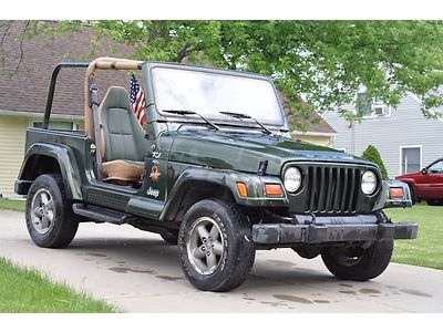 1997 jeep wrangler tj 6 cylinder 5 speed 4x4 4wd rebuildable clean title a/c