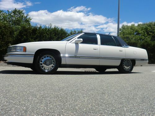 ** 1996 cadillac deville white with blue soft top 72,000 original miles lqqk **