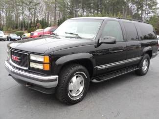 1999 gmc suburban lt 4x4 loaded clean no rust leather 3rd seat 5.7 liter bid now