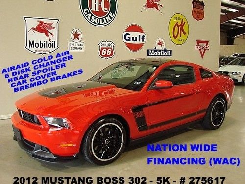 12 mustang boss 302,#3037,6 speed trans,cloth,6 disk cd,19in whls,5k,we finance!