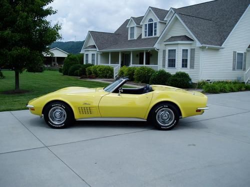 1970 chevrolet corvette conv. #'s match 350-300.. 4 speed..protect-o-plate