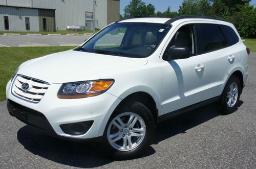 2010 hyundai santa fe gls~alloys~pearl white~moon roof~beautiful~salvage title