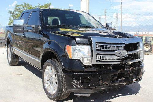 2011 ford f-150 platinum super crew 4wd damaged salvage only 29k miles runs!!!