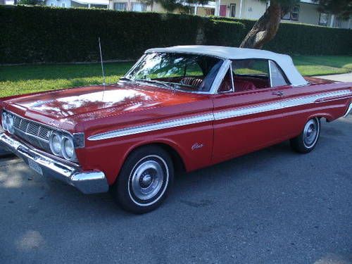 1964 comet conv  v-8  auto  red with red inter