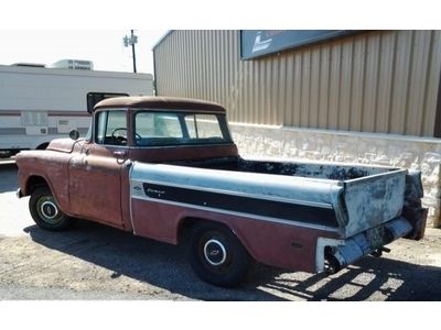 1958 Chevrolet Cameo Pickup Project 327 V8 3 Speed Manual Bench Seat LOOK, US $9,999.00, image 2