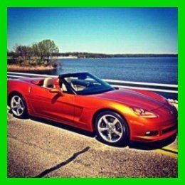 2008 chevy corvette 6.2l v8 16v manual premium atomic orange custom wheels