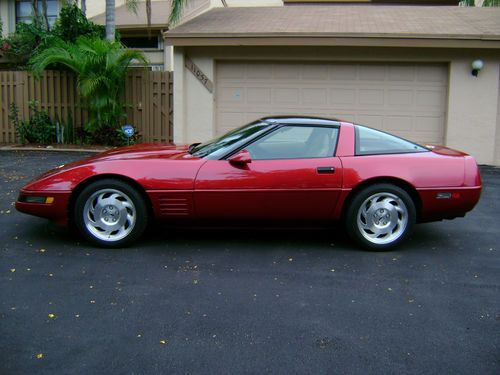 1994 corvette- rare z07- 1 of 289 built- dk. red / tan - 6spd- fx3 - orig. mint