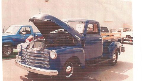 Chevy pickup truck 1949 model 3100 med. blue 6 cyl. 3 speed, completely restored