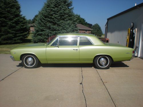 1967 67 chevy chevelle 300 custom two door sedan post 283 powerglide low miles