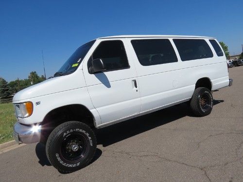 2002 ford e-350 v10 12 passenger extended quigley van 4x4 4wd custom conversion