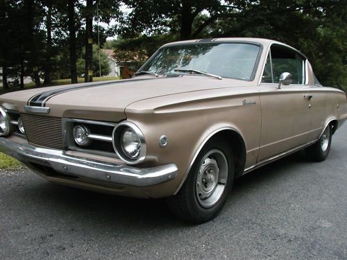 1965 plymouth barracuda 4 speed 273 v8 formula s classic collector stock mopar