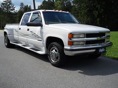 Silverado 3500 hd ls crew cab dually 454 v8 fifth wheel hitch very nice truck