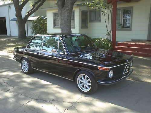 1974 bmw 2002 schwartz black, electric moonroof, ac, all new restomod