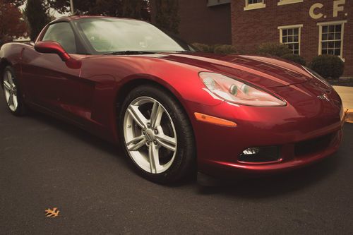 2008 corvette 3lt. 6sp manual crystal red metallic