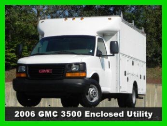 2006 gmc 3500 savana van drw 12ft enclosed utility box 6.0l vortec gas cloth