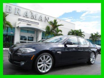 11 certified imperial blue 535-i xdrive 3l i6 awd *premium 1 &amp; 2 pkg*side camera