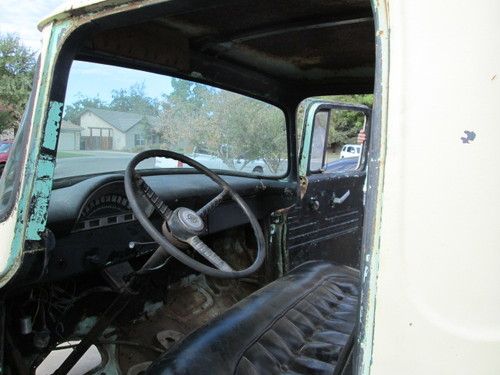 1956 ford p/u complete except engine/trans.  straight-no rust thru-good glass