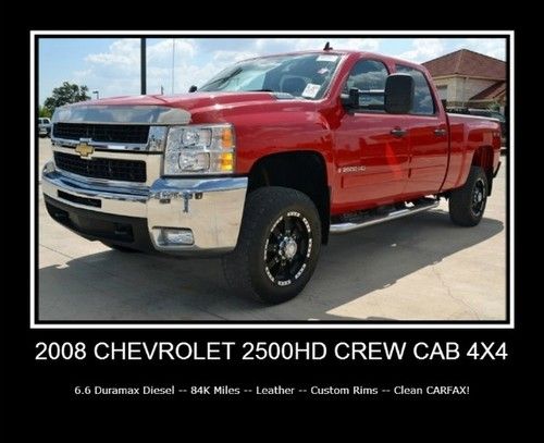 4x4 duramax diesel -- low miles -- leather -- rims -- clean carfax!