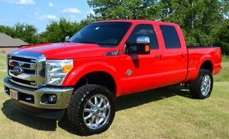 2011 f250 lariat fx4 22" wheels 2.5" lift one owner f-250 f-350 crew cab 4x4