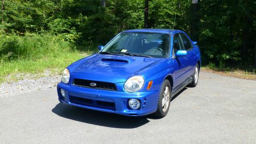 2002 Subaru Impreza WRX Sedan 4-Door 2.0L Rally Blue 5 spd only 81,500 miles, image 2