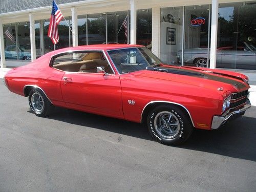 1970 chevrolet chevelle ss viper red matching numbers 396 with factory a/c