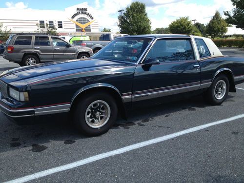 1987 chevy monte carlo ls with 350cui engine dk blue w/ white vinyl 1/2 top