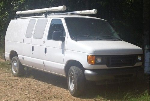 2006 e250 cargo van white privacy windows ladder roof rack tow